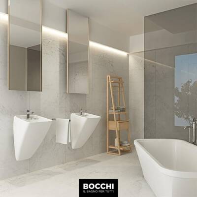 Bocchi Firenze Asma Monoblok Lavabo, 48 cm, Parlak Beyaz 1082-001-0126 - BOCCHI (1)