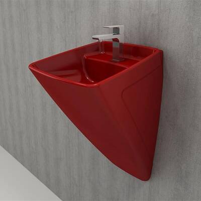 Bocchi Firenze Asma Monoblok Lavabo, 48 cm, Parlak Kırmızı 1082-019-0126 - BOCCHI (1)