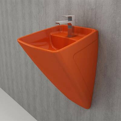 Bocchi Firenze Asma Monoblok Lavabo, 48 cm, Parlak Turuncu 1082-012-0126 - BOCCHI (1)