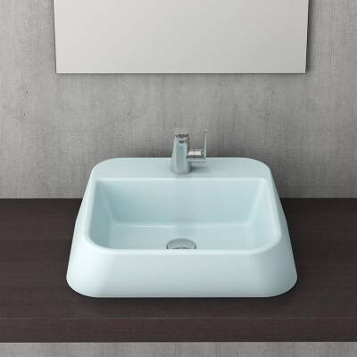 Bocchi Firenze Batarya Banklı Çanak Lavabo Mat Buz Mavi 1074-029-0126 - BOCCHI (1)