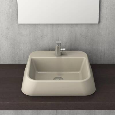 Bocchi Firenze Batarya Banklı Çanak Lavabo Mat Kaşmir 1074-011-0126 - BOCCHI (1)