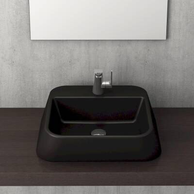 Bocchi Firenze Batarya Banklı Çanak Lavabo Mat Siyah 1074-004-0126 - BOCCHI (2)