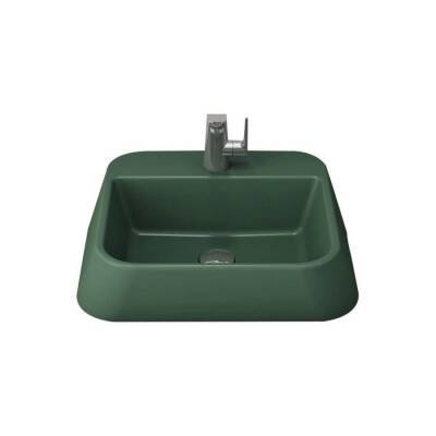 Bocchi Firenze Batarya Banklı Çanak Lavabo Mat Yeşil 1074-027-0126 - BOCCHI