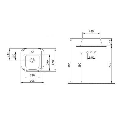 Bocchi Firenze Batarya Banklı Çanak Lavabo Parlak Beyaz 1074-001-0126 - BOCCHI
