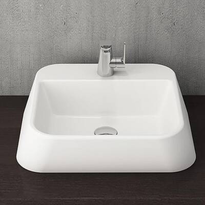 Bocchi Firenze Batarya Banklı Çanak Lavabo Parlak Beyaz 1074-001-0126 - BOCCHI (1)