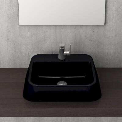 Bocchi Firenze Batarya Banklı Çanak Lavabo Parlak Siyah 1074-005-0126 - BOCCHI (1)