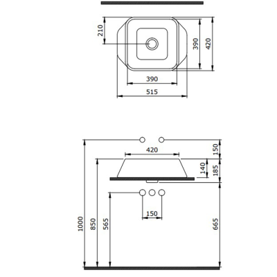 Bocchi Firenze Çanak Lavabo Mat Petrol Mavisi - BOCCHI (1)