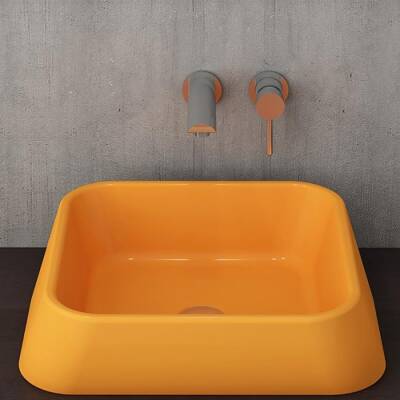 Bocchi Firenze Çanak Lavabo Parlak Mandalina Sarısı 1005-021-0125 - BOCCHI (1)