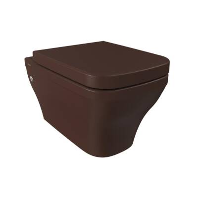 Bocchi Firenze Rimless Asma Klozet Mat Kahverengi Kapak Hariçtir 1304-025-0128 - BOCCHI