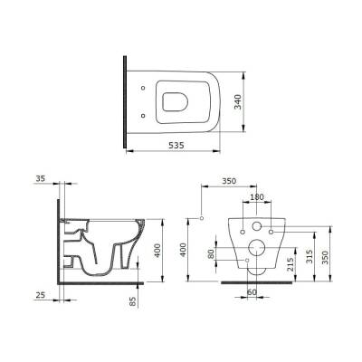 Bocchi Firenze Rimless Asma Klozet Mat Kaşmir Kapak Hariçtir 1304-011-0128 - BOCCHI (1)