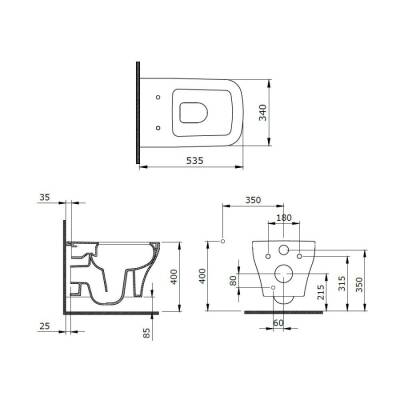 Bocchi Firenze Rimless Asma Klozet Mat Mint Yeşil Kapak Hariçtir 1304-033-0128 - BOCCHI (1)