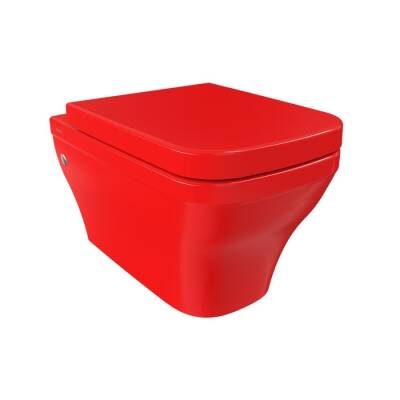 Bocchi Firenze Rimless Asma Klozet Parlak Kırmızı Kapak Hariçtir 1304-019-0128 - BOCCHI