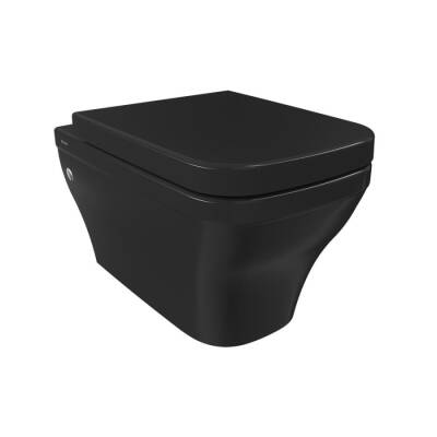 Bocchi Firenze Rimless Asma Klozet Parlak Siyah Kapak Hariçtir 1304-005-0128 - BOCCHI