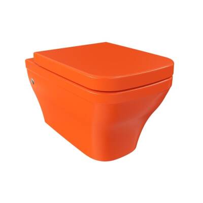 Bocchi Firenze Rimless Asma Klozet Parlak Turuncu Kapak Hariçtir 1304-012-0128 - BOCCHI