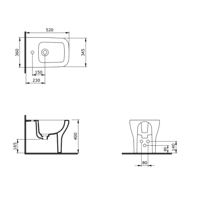 Bocchi Firenze Yerden Bide 52 cm, Mat Mint Yeşil - BOCCHI (1)