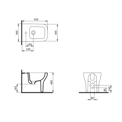 Bocchi Firenze Yerden Bide 52 cm, Mat Yeşil - BOCCHI (1)
