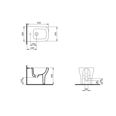 Bocchi Firenze Yerden Bide 52 cm, Parlak Kırmızı - BOCCHI (1)