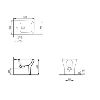 Bocchi Firenze Yerden Bide 52 cm, Parlak Mandalina Sarısı - BOCCHI (1)