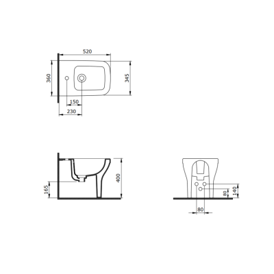 Bocchi Firenze Yerden Bide 52 cm, P.Burgonya Bordosu - BOCCHI (1)
