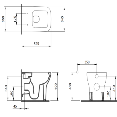 Bocchi Firenze Yerden Klozet Mat Beton - BOCCHI (1)