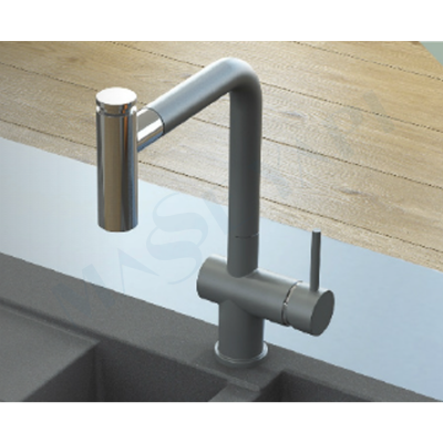 Bocchi Forlı Tek Kumandalı Eviye Bataryası Spreyli Avena Granit Eviye - BOCCHI (2)