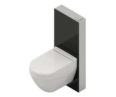 Bocchi Glassbox Rezervuar Seti ( Asma Klozet Hariç ) Siyah 8100-1000 - BOCCHI