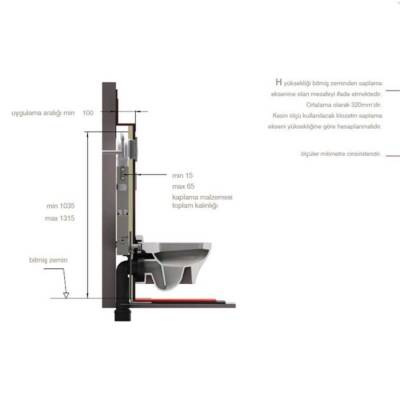 Bocchi Gömme Rezervuar Tuğla Duvar İçi Metal Ayaklı 8000-1000 - BOCCHI (1)