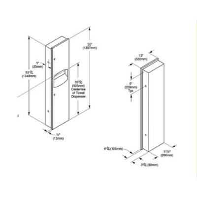 Bocchi Kağıt Dispenseri Çöp Kovalı 12 lt Ankastre Paslanmaz Çelik 2027 000000 - BOCCHI (1)