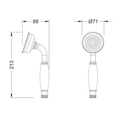 Bocchi Klasik El Duşu 1F Altın 5500 0006 EG - BOCCHI (1)