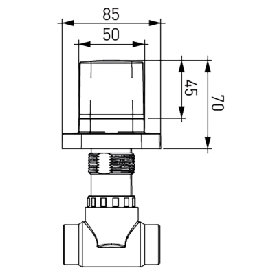 Bocchi LARA Altın Ankastre Stop Valf G 1/2 - BOCCHI (1)