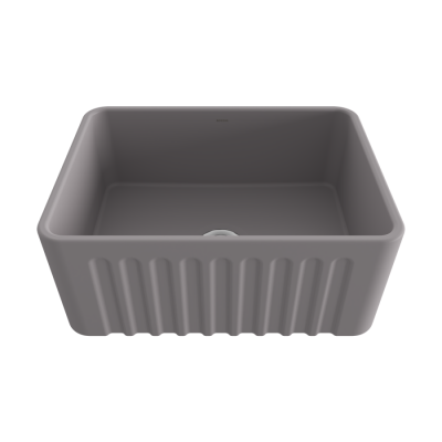 Bocchi Lavello 61 cm Dekorlu Mutfak Eviyesi Mat Gri - BOCCHI