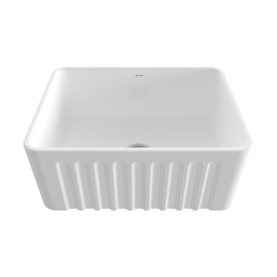 Bocchi Lavello 61 cm Dekorlu Mutfak Eviyesi Parlak Beyaz - BOCCHI