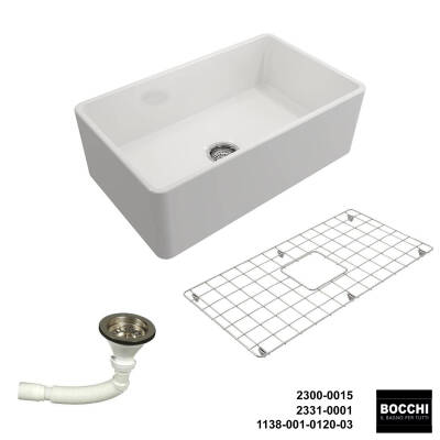 Bocchi Lavello 76 cm Seramik Eviye(Tel Izgara ve Sifon Dahil ) - BOCCHI