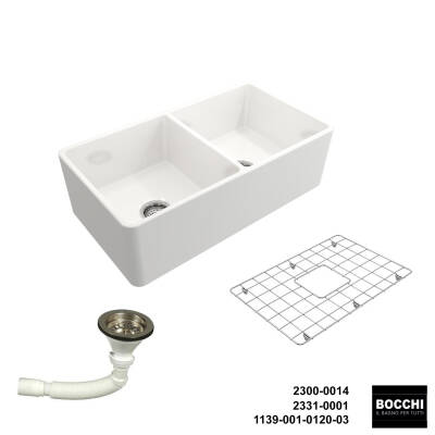 Bocchi Lavello 84 cm Seramik Eviye (Tel Izgara ve Sifon Dahil ) - BOCCHI