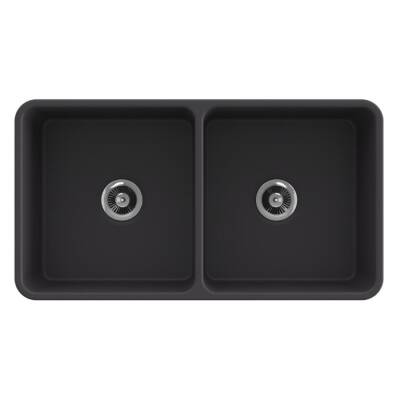 Bocchi Lavello Dekorlu Çift Gözlü Mutfak Eviyesi 85 Cm Mat Antrasit 1094-020-0120 - BOCCHI (1)