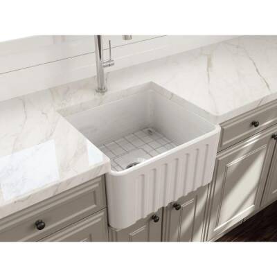 Bocchi Lavello Dekorlu Mutfak Eviyesi 50 Cm Parlak Beyaz 1103-001-0120 - BOCCHI