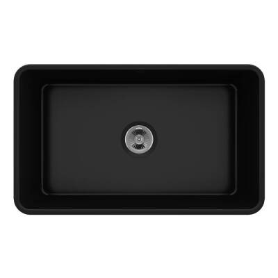 Bocchi Lavello Desenli Seramik Eviye 76 Cm Parlak Siyah 1336-005-0120 - BOCCHI (1)