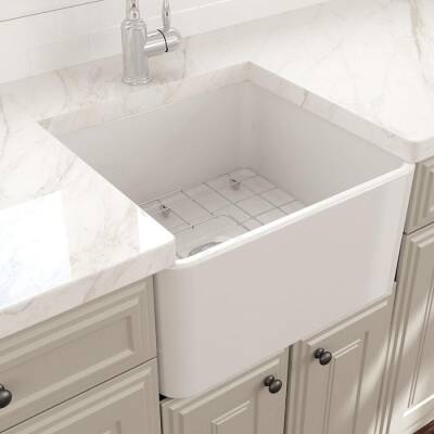 Bocchi Lavello Mutfak Eviyesi 50 cm Parlak Beyaz 1136-001-0120-03 - BOCCHI (2)