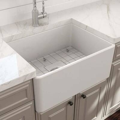 Bocchi Lavello Mutfak Eviyesi 60 cm Parlak Beyaz 1137-001-0120-03 - BOCCHI