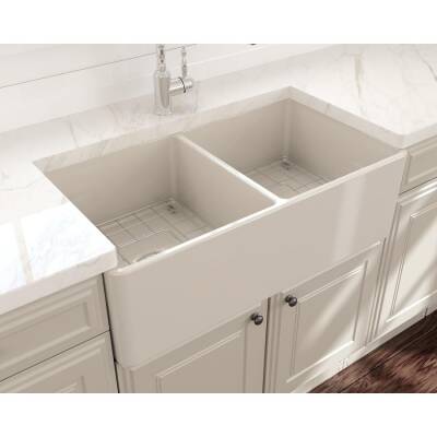 Bocchi Lavello Mutfak Eviyesi 85 cm Çift Gözlü Parlak Bisküvi 1139-014-0120-03 - BOCCHI (1)