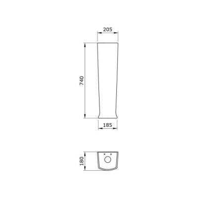 Bocchi Lavita Kolon Ayak Parlak Bisküvi 1128-014-0320 - BOCCHI (2)