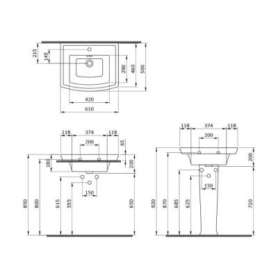 Bocchi Lavita Lavabo 60 cm Mat Siyah 1127-004-0126 - BOCCHI (2)