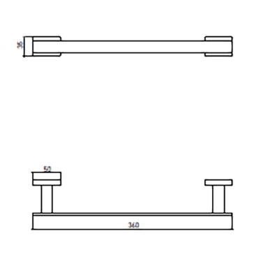 Bocchi Matera Havluluk Uzun 350 Mm, Siyah - BOCCHI (1)