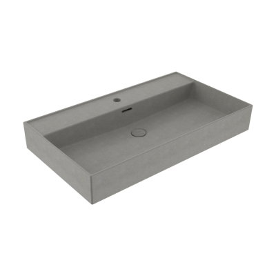 Bocchi Milano 80 cm Çanak Lavabo Mat Beton - BOCCHI