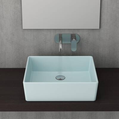 Bocchi Milano Çanak Lavabo 50 cm Mat Buz Mavi 1215-029-0125 - BOCCHI (1)