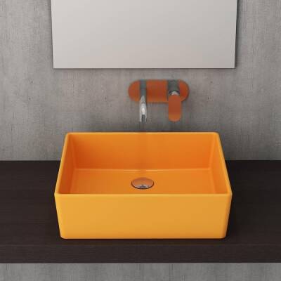 Bocchi Milano Çanak Lavabo 50 cm Parlak Mandalina Sarısı 1215-021-0125 - BOCCHI (1)