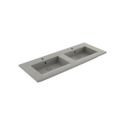 Bocchi Milano Çift Gözlü Lavabo 120 cm Mat Beton - BOCCHI