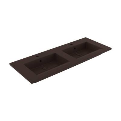 Bocchi Milano Çift Gözlü Lavabo 120 cm Mat Kahverengi 1111-025-0126 - BOCCHI