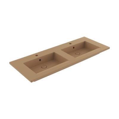 Bocchi Milano Çift Gözlü Lavabo 120 cm Mat Kaşmir 1111-011-0126 - BOCCHI