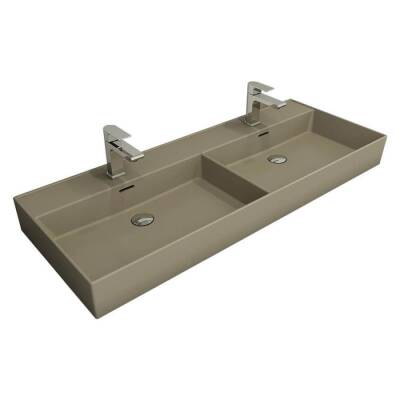 Bocchi Milano Çift Gözlü Lavabo 120 cm Mat Kaşmir 1393-011-0132 - BOCCHI